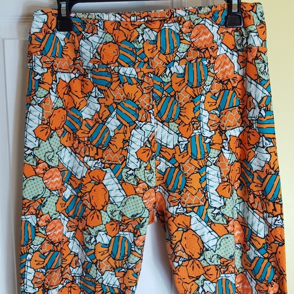Lularoe Halloween Candy Trick or Treat Leggings TC - Picture 4 of 6